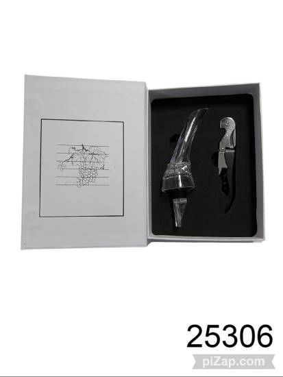 Imagen de CAJA LIBRO 2 ACCESORIOS PARA VINO 3.26